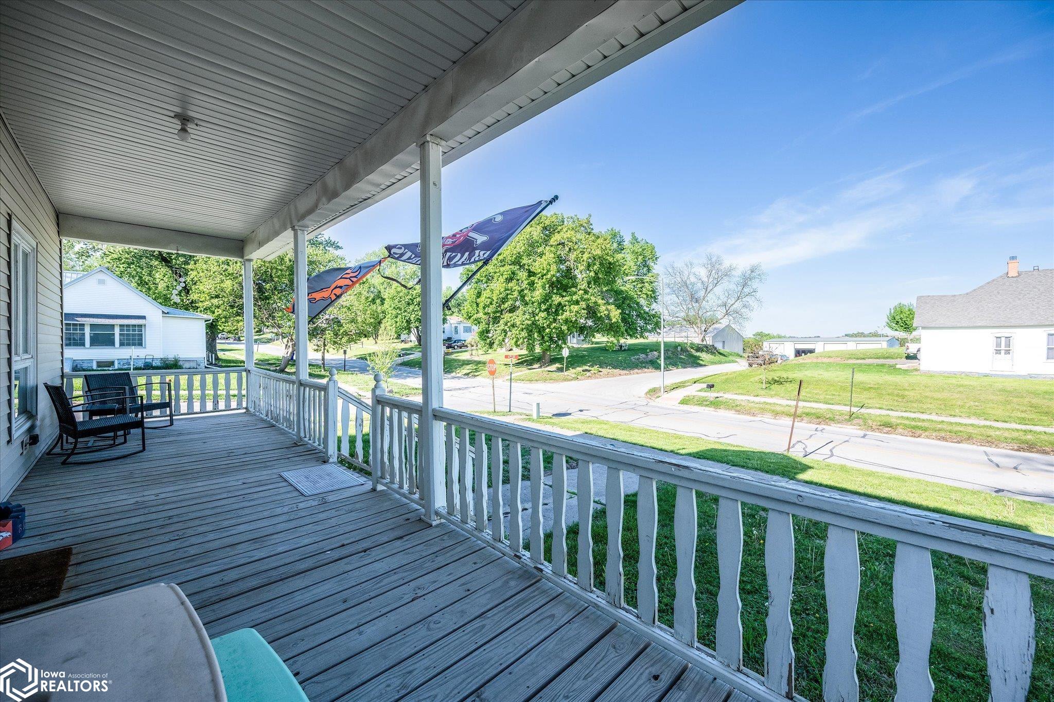 Looking North at the porch.