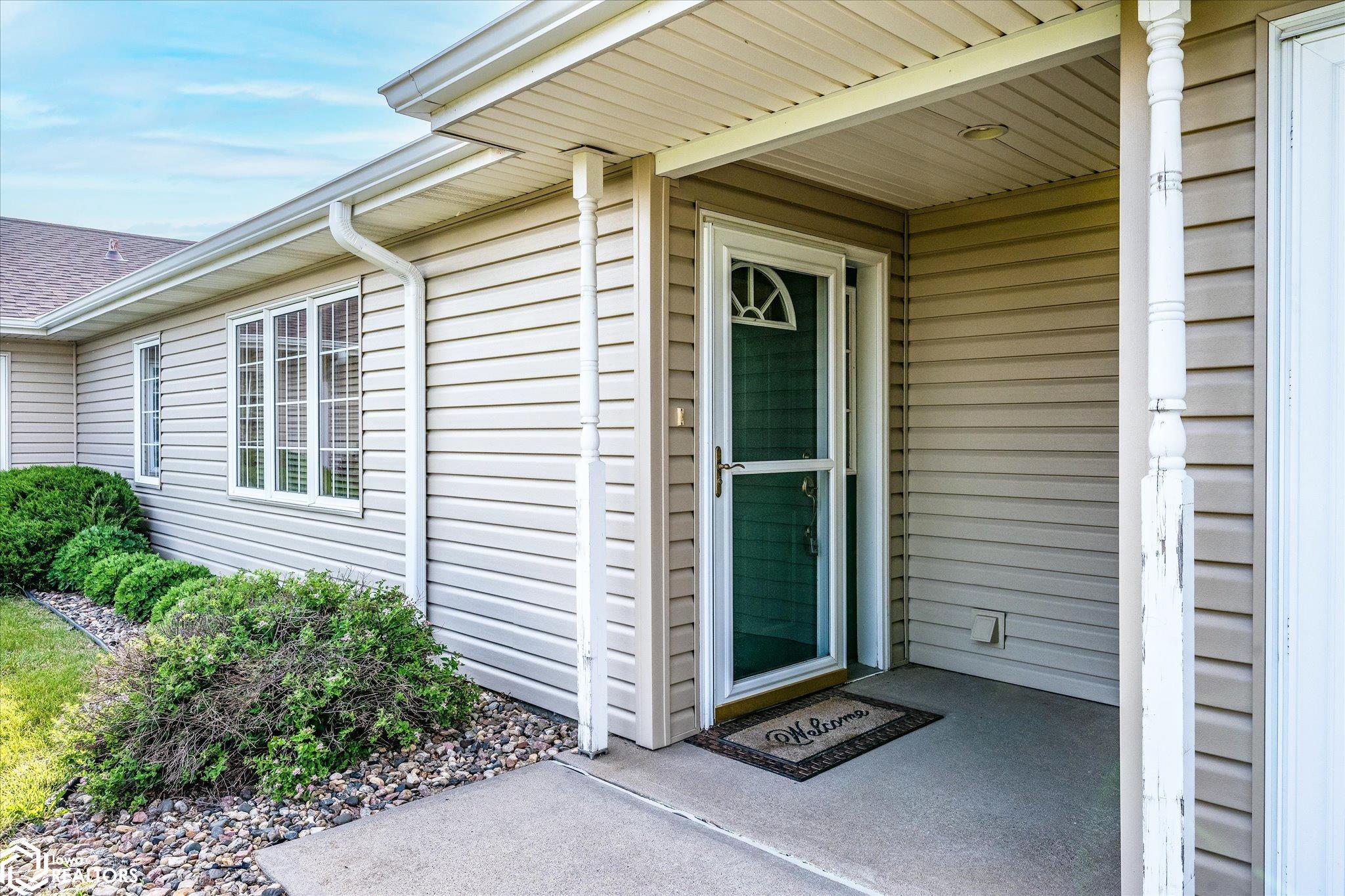 View of the front door entrance.