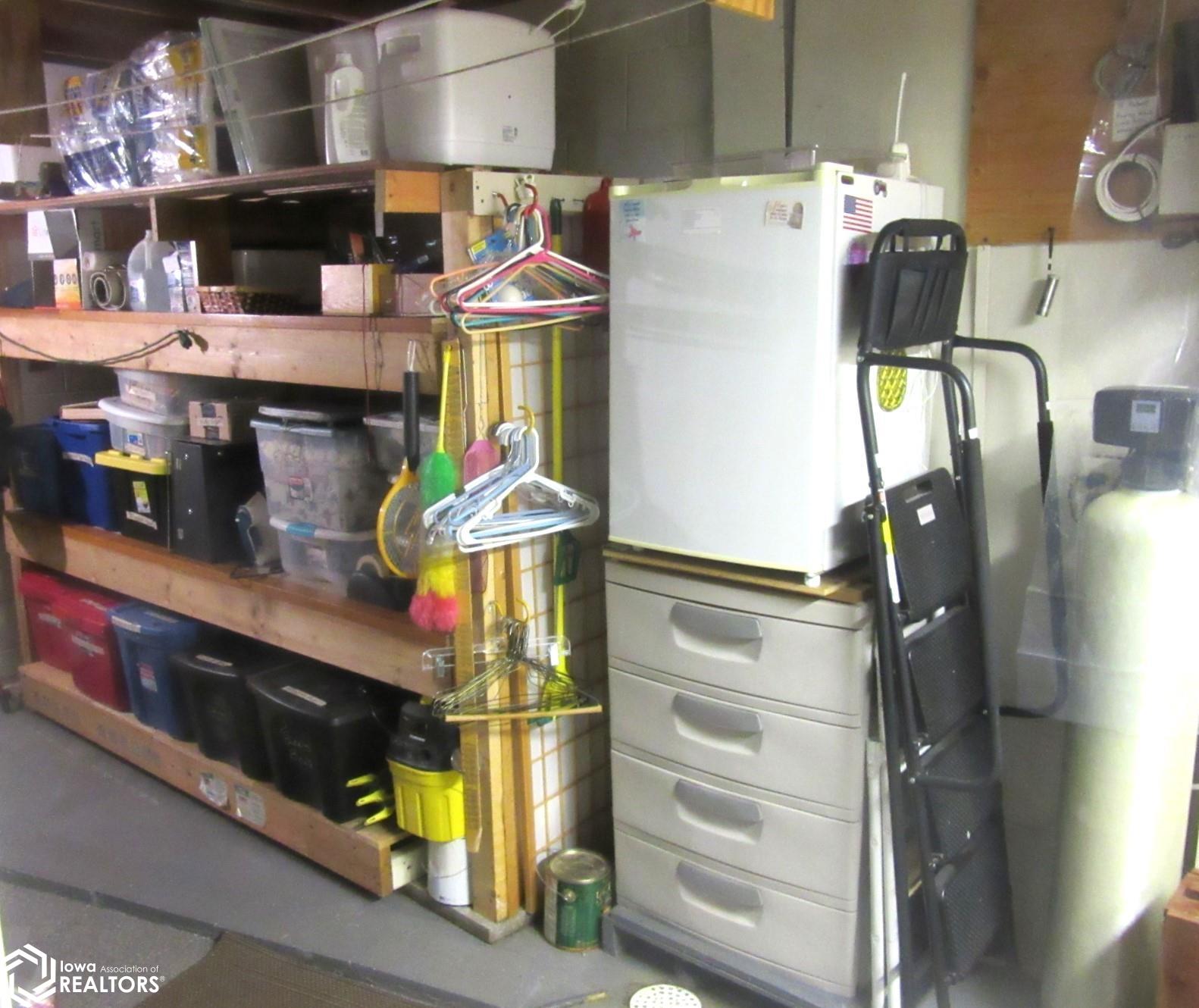 Storage space with built in storage