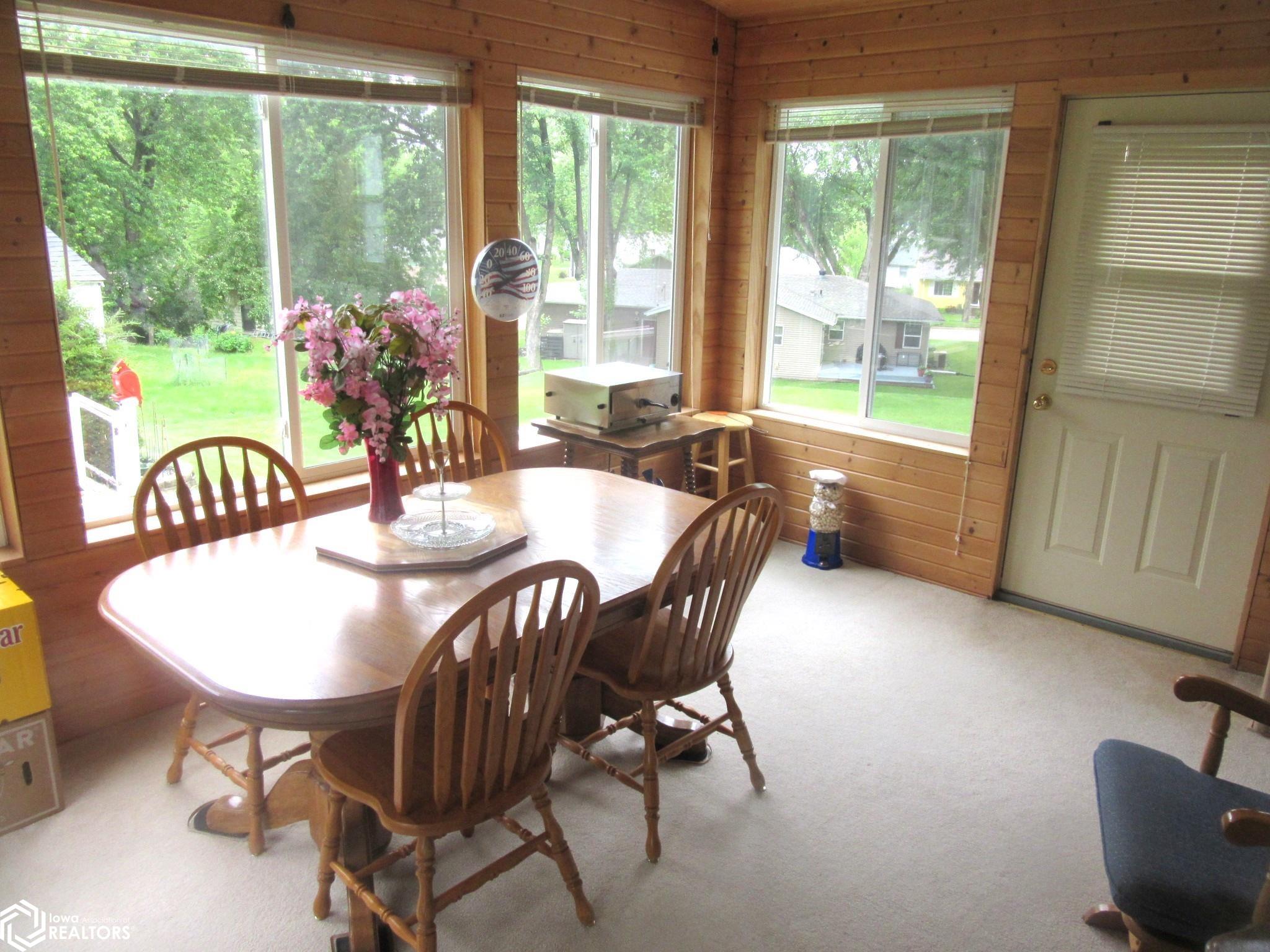 Sunroom overlooking the Spacious back yard
