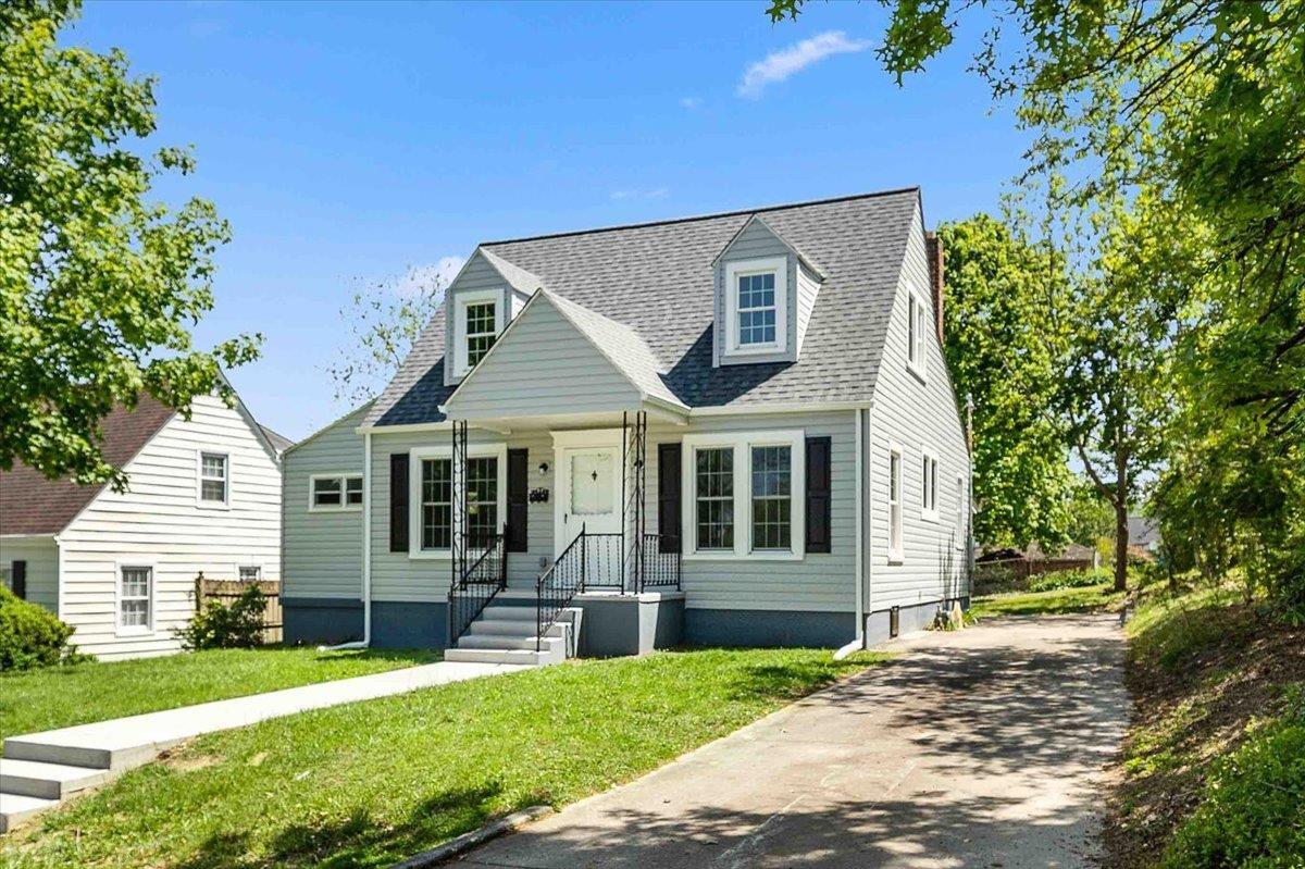 A classic Cape Cod style home nestled in one of Pulaski's most treasured neighborhoods. Almost every inch of this home has been beautifully restored  and filled with modern day touches. You will be pleasantly surprised with the amount of living space this home has to offer. Floor plan consists of LR, DR, 3 bedrooms (1 main and 2 upper) 1 and a half baths, office space,pantry/breakfast nook, spacious family room with fireplace and gas logs and a partial basement. The interior has been freshly painted, new interior doors and hardware, new light fixtures, The kitchen has new SS appliances, hickory cabinets, new countertops with tile backsplash. LR and DR features refinished wood floors, carpeted bedrooms, LVP flooring in the office, Kitchen and Pantry/breakfast nook, new light fixtures. Updated electrical, new siding, new gutters, new roof, new heat pump and new sidewalk.
