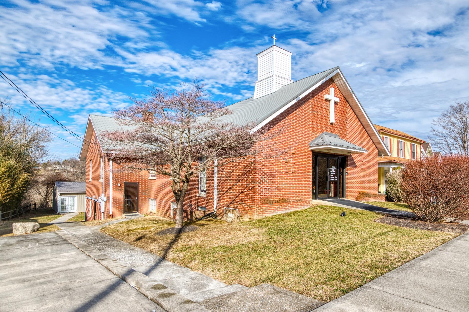 This is a beautiful church located in central Radford very close to Bisset park. The zoning is residential and allows single family use as well as the existing use as a church. There is a detached 800 sq.ft. building with split unit heat pumps.    Financing would need to be an in-bank loan, commercial loan or cash. Government loans will not qualify. This could be a very unique living experience with potential cash flow. huge value for the quality and square footage at this price point. Unlimited possibilities.