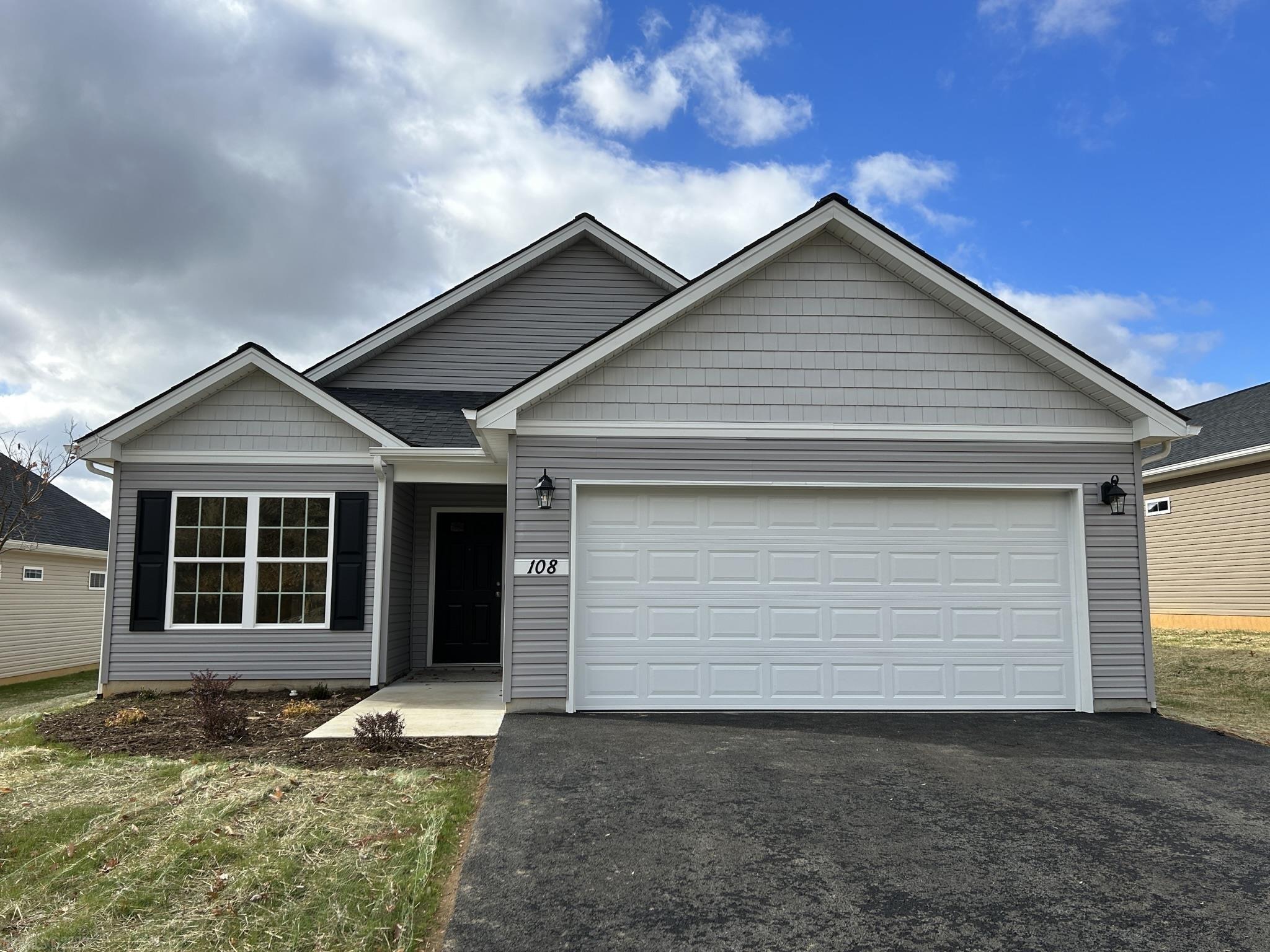 Be one of first to own a home in Radford's newest subdivision, Gloria Villas. This small community offers an HOA & one-level living.  Super convenient to I-81, Radford University, Carilion New River Valley Medical Center, Bisset Park & Radford City schools.  The Rendition plan, featured here, offers 1730 sq. ft, 3BD, 2BA & a double garage. Kitchen offers granite countertops & stainless steel appliances. The favorite room in the house, the sunroom off the back, offers lots of natural light.  Private master suite w/ large walk-in closet & easy walk-in shower. The open floor plan accented w/ vaulted ceiling makes for such nice flow to the home. *Home similar to photos* Estimated Completion Date 12.30.23