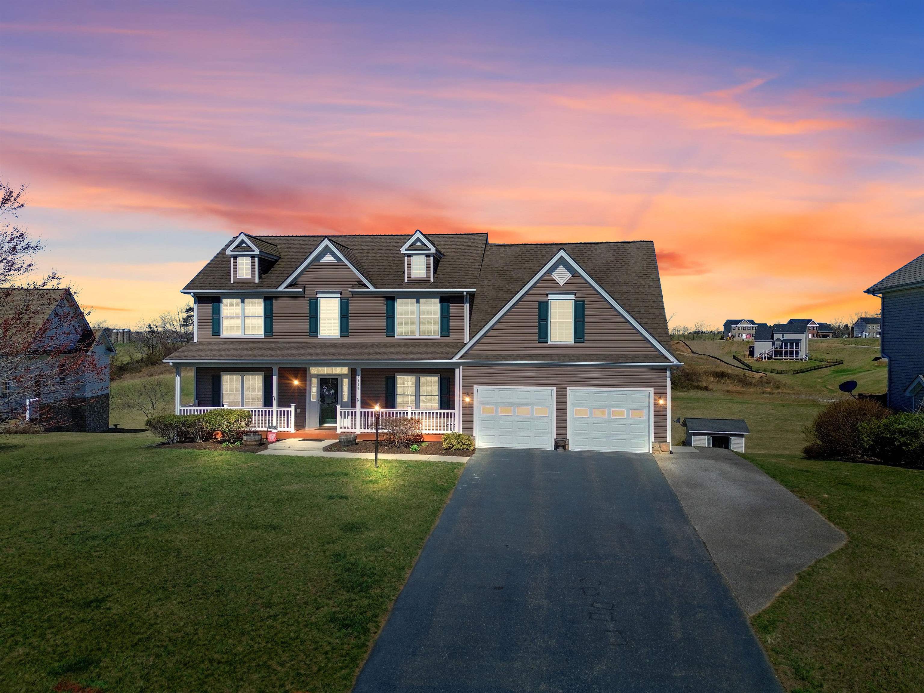 Welcome to your dream home at 1950 Bridle Lane, a serene sanctuary blending country charm with modern luxury. Conveniently located near Christiansburg in the desirable Cloverlea subdivision, this spacious property offers over 3,500 square feet of beautifully finished living space. Step inside to discover an expansive layout featuring an enormous primary suite that promises relaxation and comfort. The heart of the home is the stunning eat-in gourmet kitchen, complete with solid quartz countertops, a generous center island, stainless steel appliances, and a roomy pantry - perfect for culinary enthusiasts. The partially finished basement presents endless possibilities for customization - whether you envision a home theater, gym, or additional living space, the choice is yours! Outside, enjoy the tranquility of your private surroundings while still being just a stone’s throw from local amenities. With a double garage and ample parking, this home is perfect for those who value convenience.