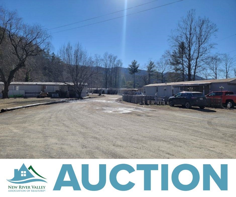 Auction Property: List price may not reflect final sales price. List price is starting bid and non-reflective of value. Auction Ends Thurs., March 6th at 4PM. Searching for your next real estate investment opportunity? Check out this mobile home park that is for sale in Dublin, VA. This property features +/- 4.448 acres with 7 mobile homes that convey with the purchase, 1 vacant lot, and 7 lots that are currently collecting lot rent. The property has 6 septic tanks which all have been pumped and serviced regularly. Water is provided by a PUBLIC WATERWORKS SPRING which is located across Cleburne Blvd./Route 100.There is a storage building at the front of the property. Property has frontage on Little Creek; therefore, it is in a flood zone. Property is zoned C Conservation with Pulaski County. Due to the age of the mobile homes, they cannot be relocated per Virginia Law. Seller has titles to 4 of the mobile homes that convey with purchase.