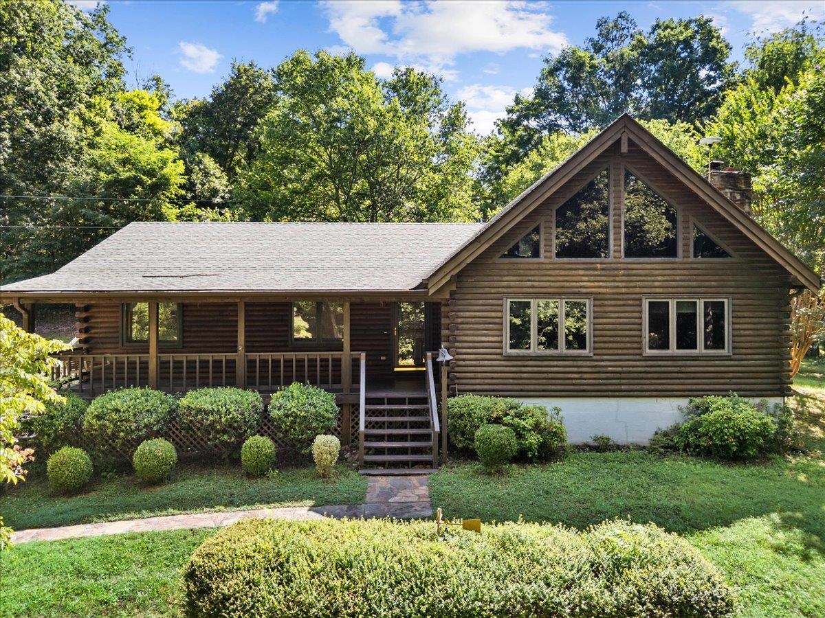 Escape the ordinary and discover rustic luxury in this stunning log home on 8.87 private acres. Featuring rich Western Red Cedar walls and exposed Douglas Fir beams, this 3-bedroom, 2.5-bath retreat blends timeless craftsmanship with natural beauty. Peaceful and private, the property is home to roaming deer, wild turkeys, and wide-open views. Enjoy morning coffee on the front porch swing and evenings on the spacious back deck beneath a brilliant starlit sky. Inside, the open layout offers warmth and function, while the finished basement adds flexible space for guests, hobbies, or a home office. A gently rolling field is perfect for grazing animals, planting hay, or simply soaking in the landscape. A 240-sq-ft detached storage building adds convenience for tools, equipment, or outdoor gear. Whether you're seeking a weekend escape or a full-time country lifestyle, this property delivers. Call today to schedule your private showing. Seller is accepting back up offers.