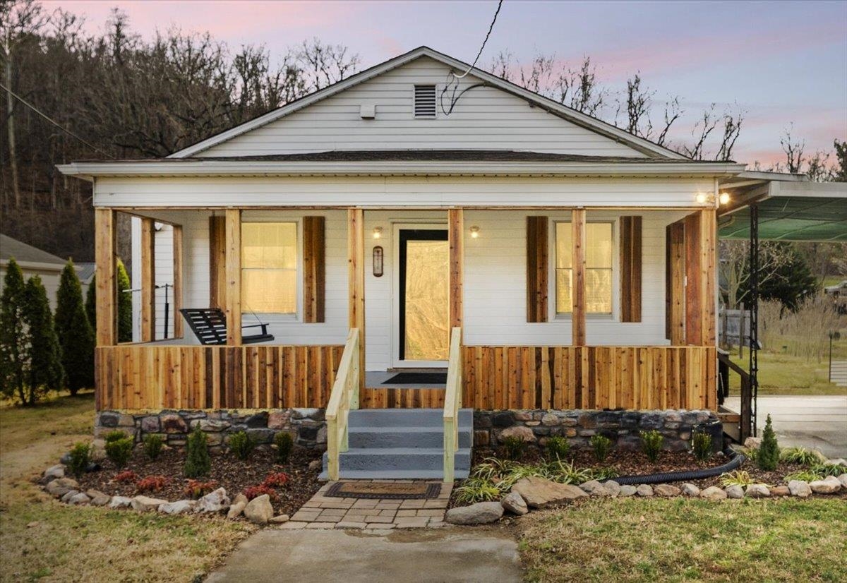 Discover serene living at 5361 Lafayette Rd, nestled in historic Lafayette, VA. This cherished bungalow offers tranquility just minutes from I-81, 17 minutes to downtown Salem, and 22 minutes to Uptown Christiansburg. Enjoy the gentle flow of the North Fork of the Roanoke River out front and a spacious, level backyard with stunning mountain views from the back yard. Inside, embrace the convenience of single-level living with a versatile basement ready for your vision. Equipped with new heating and cooling systems (Spring 2025) and a brand new roof with transferable warranty (Summer 2025), and a fresh home inspection already performed, this home ensures worry-free comfort. Opportunities like this rarely come available at this price. Schedule your showing today and claim your slice of paradise before someone else does!